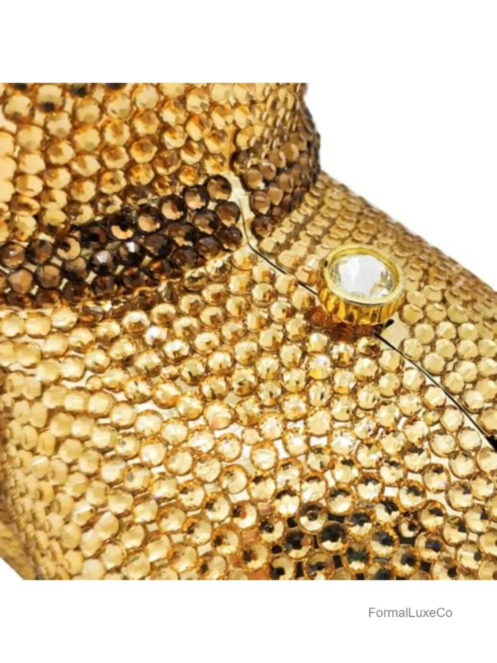3D Dog Rhinestone Clutch Purse for Women Formal Hardcase Crystal Evening Bag